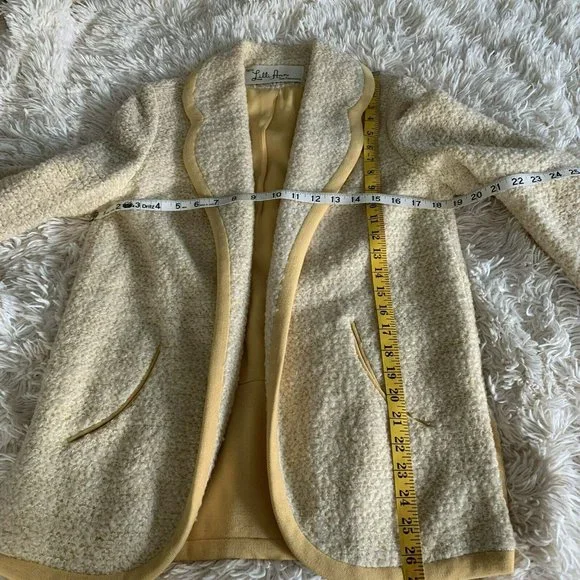 vintage Paris Llilli Ann blazer  yellow tweed size Medium based on measurements - Picture 4 of 7